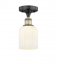 Innovations Lighting 616-1F-BAB-G559-5GWH - Bridal Veil - 1 Light - 5 inch - Black Antique Brass - Semi-Flush Mount