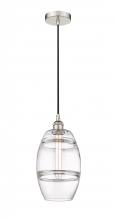 Innovations Lighting 616-1P-PN-G557-8CL - Vaz - 1 Light - 8 inch - Polished Nickel - Cord hung - Mini Pendant