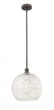 Innovations Lighting 616-1S-OB-G1216-14WM - White Mouchette - 1 Light - 14 inch - Oil Rubbed Bronze - Stem Hung - Pendant