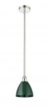 Innovations Lighting 616-1S-PN-MBD-75-GR - Plymouth - 1 Light - 8 inch - Polished Nickel - Cord hung - Mini Pendant