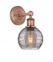 Innovations Lighting 616-1W-AC-G1213-6SM - Athens Deco Swirl - 1 Light - 6 inch - Antique Copper - Sconce