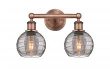 Innovations Lighting 616-2W-AC-G1213-6SM - Athens Deco Swirl - 2 Light - 15 inch - Antique Copper - Bath Vanity Light