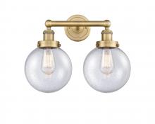 Innovations Lighting 616-2W-BB-G204-8 - Beacon - 2 Light - 17 inch - Brushed Brass - Bath Vanity Light