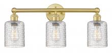 Innovations Lighting 616-3W-SG-G112C-5CL - Cobbleskill - 3 Light - 23 inch - Satin Gold - Bath Vanity Light