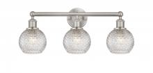 Innovations Lighting 616-3W-SN-G122C-6CL - Athens - 3 Light - 24 inch - Brushed Satin Nickel - Bath Vanity Light