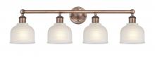 Innovations Lighting 616-4W-AC-G411 - Dayton - 4 Light - 33 inch - Antique Copper - Bath Vanity Light