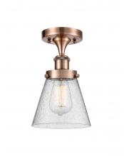 Innovations Lighting 916-1C-AC-G64 - Cone - 1 Light - 6 inch - Antique Copper - Semi-Flush Mount