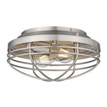 Golden 9808-FM PW - Seaport Flush Mount in Silver