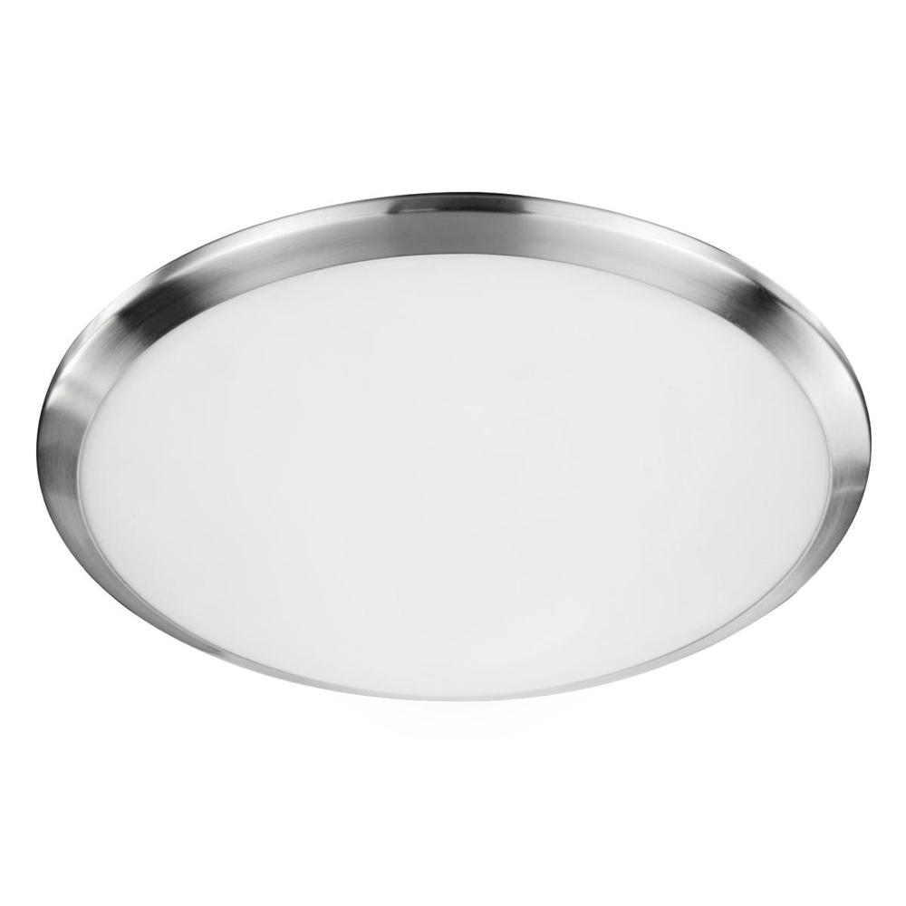 Malta 15-in Brushed Nickel LED Flush Mount