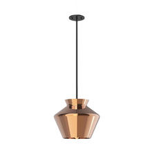 Kuzco Lighting Inc PD62013-BK/CP - Trinity 13-in Black/Copper LED Pendant