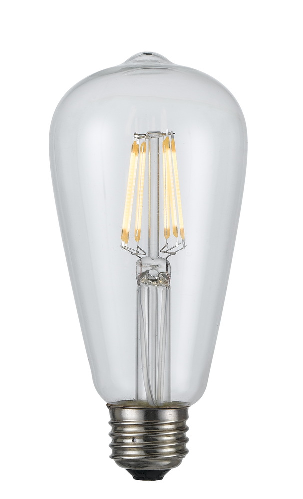 Edison LED Bulb, 6W, 22k, E26 Socket Base