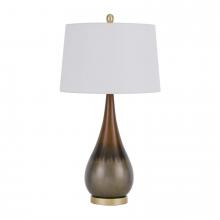 CAL Lighting BO-2994TB - 150W 3-Way Carmi Metal Table Lamp with Hardback Taper Drum Fabric Shade