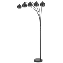 CAL Lighting BO-3236-5-GR - 60W x 5, 3 way Richford arc floor lamp with metal shades and heavy weight based