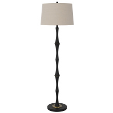 CAL Lighting BO-3241FL - 150W 3 way Cohoes metal floor lamp with hardback linen shade