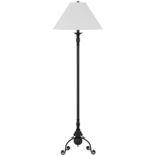 CAL Lighting BO-3252FL - Ironcrest 150W 3 way metal floor lamp with cast iron weight base and hardback fabric shade
