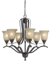 CAL Lighting FX-3530/6 - 60W x 6 Riverton metal 6 light chandelier fixture