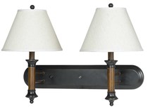 CAL Lighting LA-60007W2L-2 - 18" Height Metal Wall Lamp in Dark Bronze