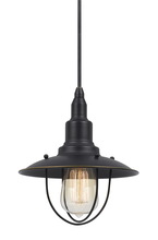 CAL Lighting UP-1113-6-DB - 8.88" Tall Metal Pendant In DARK BRONZE