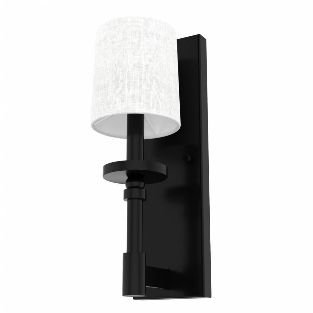 Hunter Briargrove Matte Black 1 Light Small Sconce Wall Light Fixture