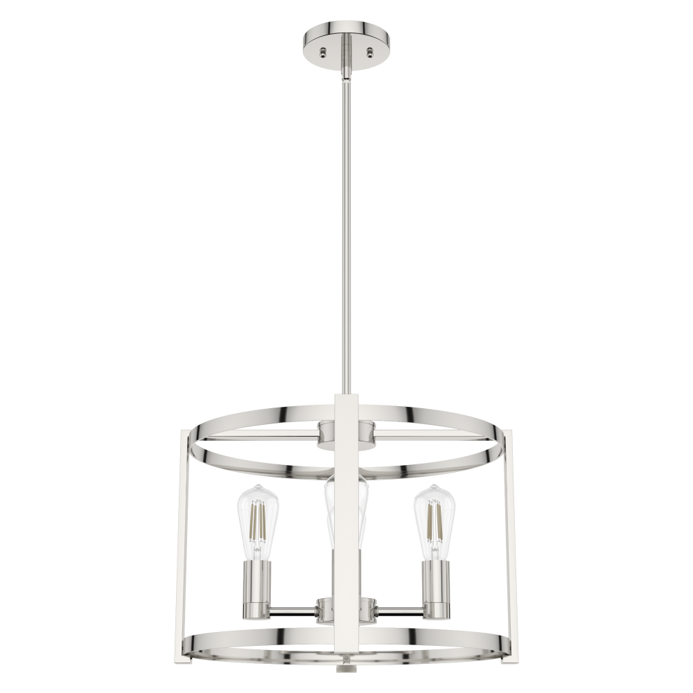 Hunter Astwood Polished Nickel 4 Light Small Chandelier Ceiling Light Fixture