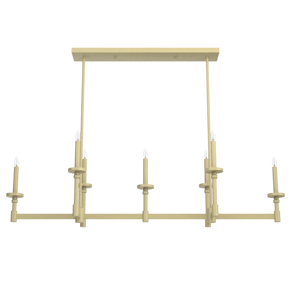 Hunter Briargrove Modern Brass 7 Light Chandelier Ceiling Light Fixture