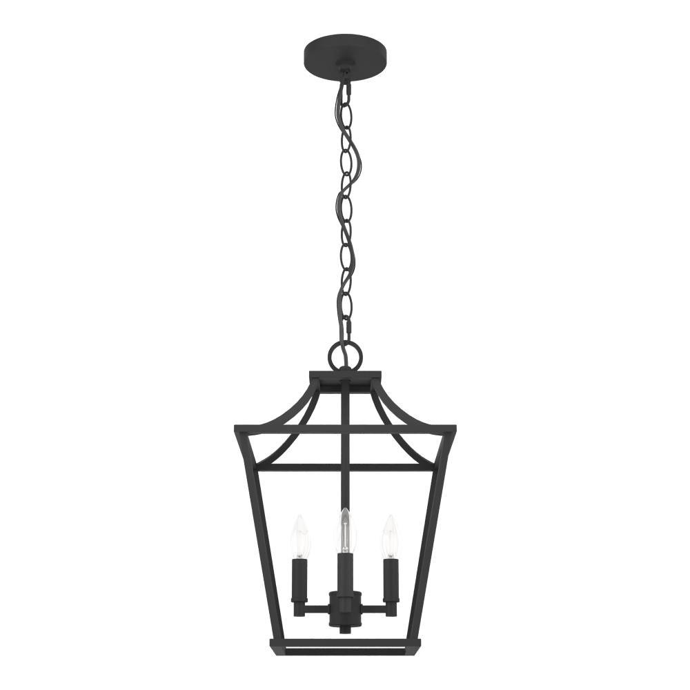 Hunter Laurel Ridge Natural Black Iron 4 Light Small Pendant Ceiling Light Fixture