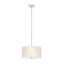 Hunter 19380 - Hunter Solhaven Bleached Alder & Brushed Nickel with Painted Cased White Glass 3 LT Pendant