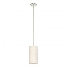 Hunter 19240 - Hunter Solhaven Bleached Alder and Brushed Nickel 1 Light Pendant Ceiling Light Fixture