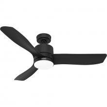 Hunter 52967 - Hunter 52 inch Bolsa Matte Black Ceiling Fan with LED Light Kit and Handheld Remote