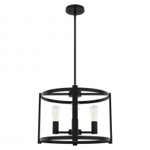 Hunter 19133 - Hunter Astwood Matte Black 4 Light Small Chandelier Ceiling Light Fixture