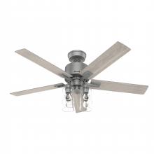 Hunter 52310 - Hunter 52 inch Techne Wi-Fi HunterExpress Matte Silver Ceiling Fan with LED Light Kit