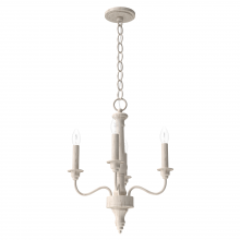 Hunter 19854 - Hunter Teren Distressed White 4 Light Chandelier Ceiling Light Fixture