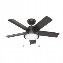 Hunter 51441 - Hunter 44 in Seawall Noble Bronze WeatherMax Indoor / Outdoor Ceiling Fan w/ LED LT Kit & Pull Chain