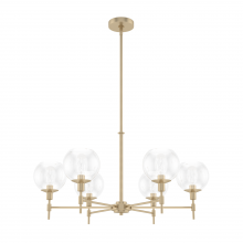 Hunter 19743 - Hunter Xidane Alturas Gold with Clear Glass 6 Light Chandelier Ceiling Light Fixture