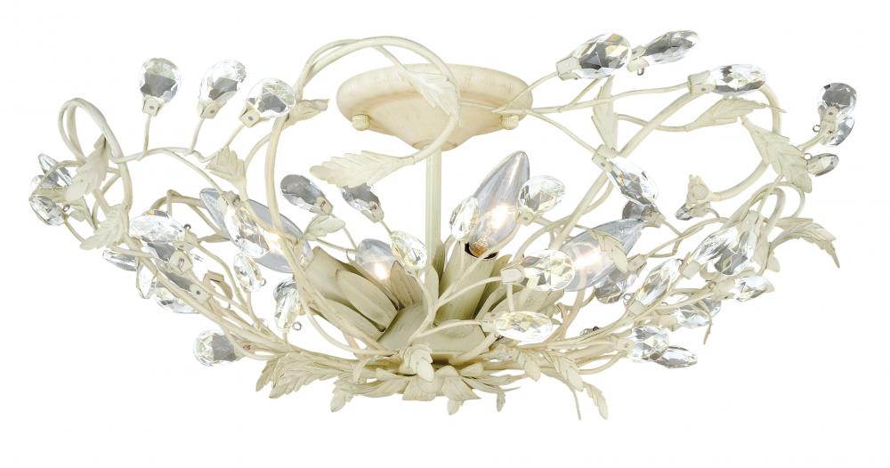 Jardin 19-in Semi Flush Ceiling Light French Cream