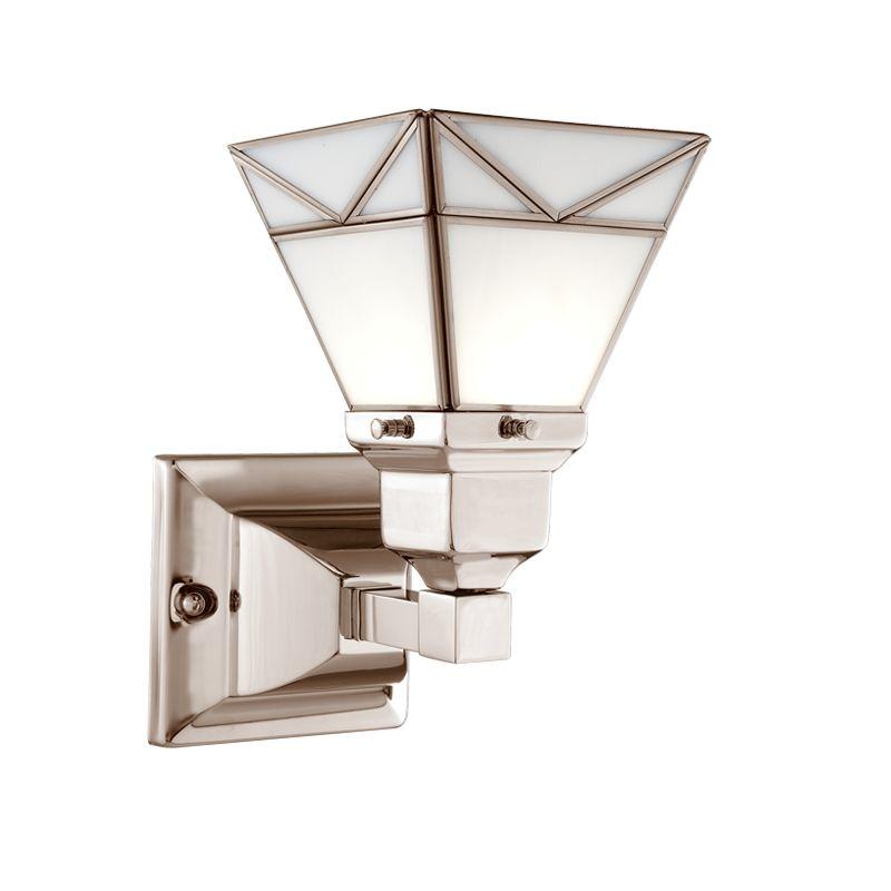 One Light Satin Nickel Bathroom Sconce