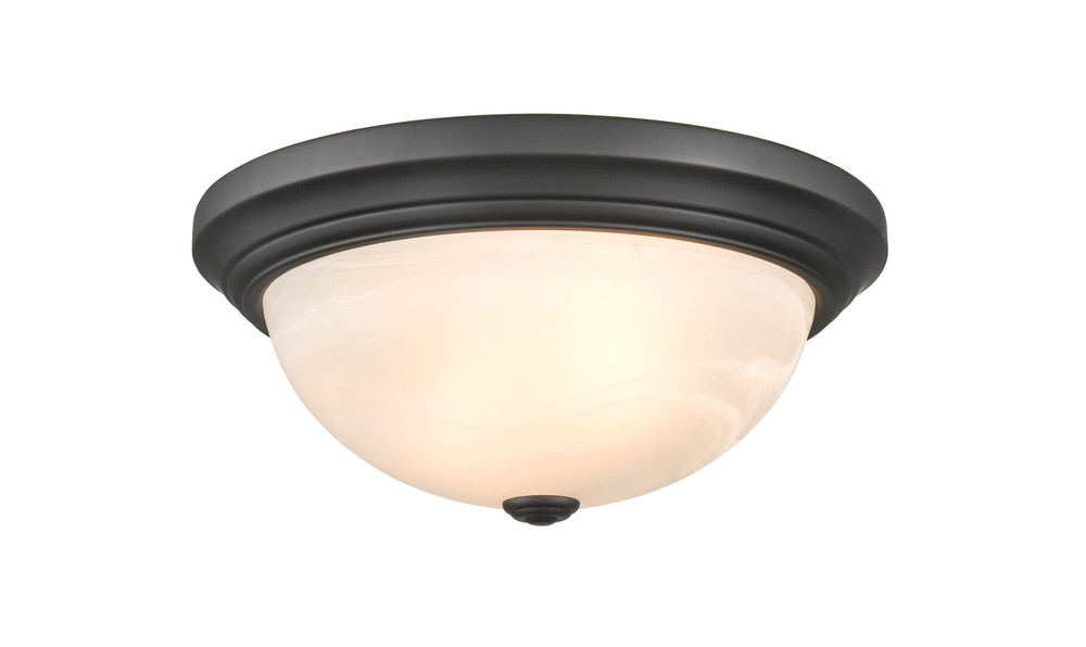 2-Light Flushmount Ceiling Light Matte Black