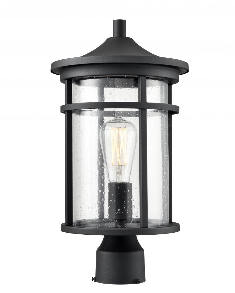 Namath 1-Light Outdoor Post Lantern Textured Black