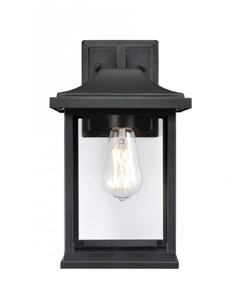 1-Light Outdoor Wall Sconce Textured Black