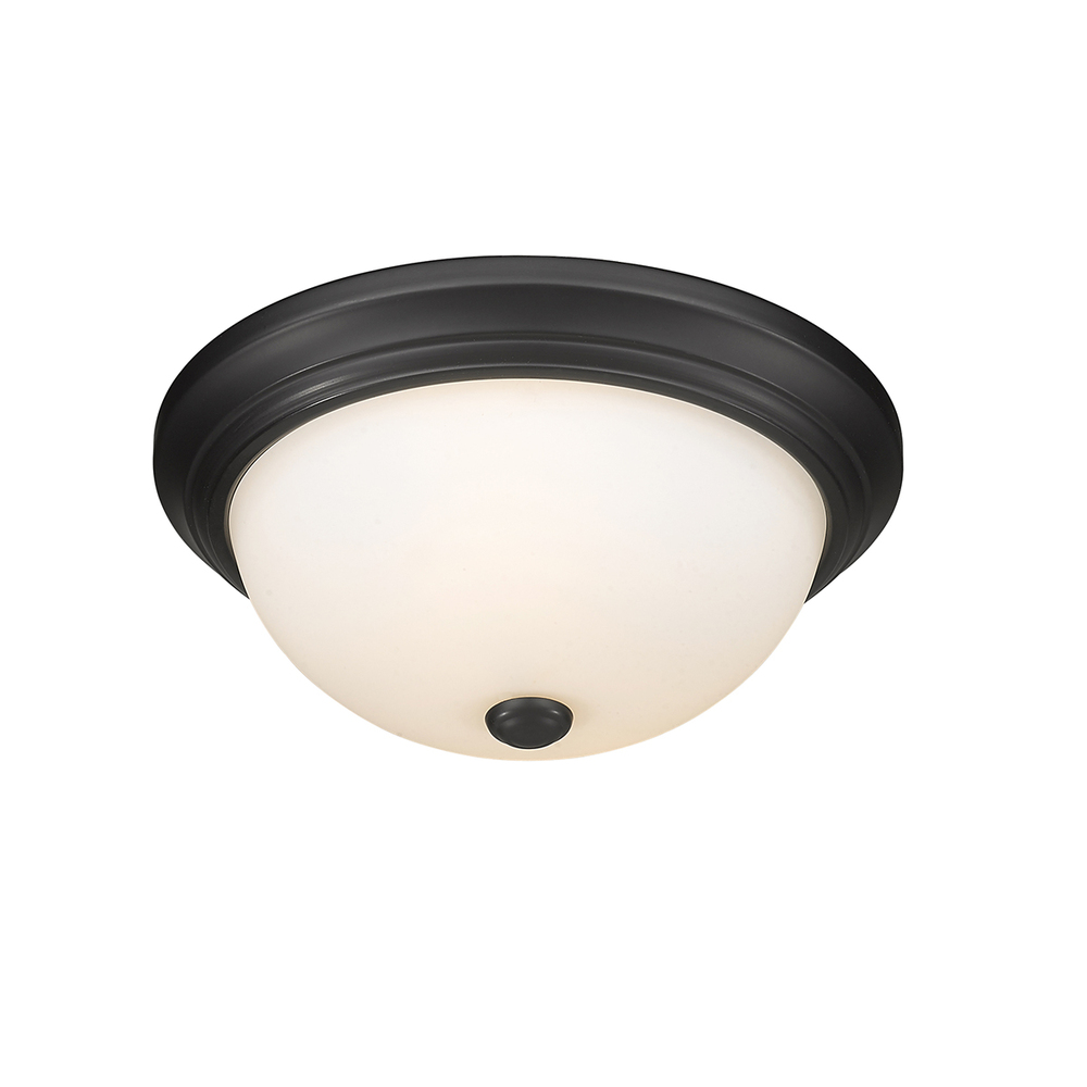 2-Light Flushmount Ceiling Light Matte Black