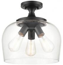 Millennium 9713-MB - Ashford 3-Light Semi-Flush Ceiling Mount Matte Black