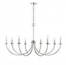 Millennium 12408-PN - Huxley 8-Light Chandelier Ceiling Light Polished Nickel