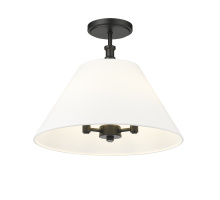 Millennium 16403-MB - Adorra 16" Wide 3-Light Semi Flush - Matte Black