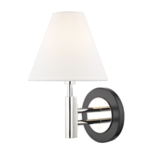 Mitzi by Hudson Valley Lighting H264101-PN/BK - Robbie Wall Sconce