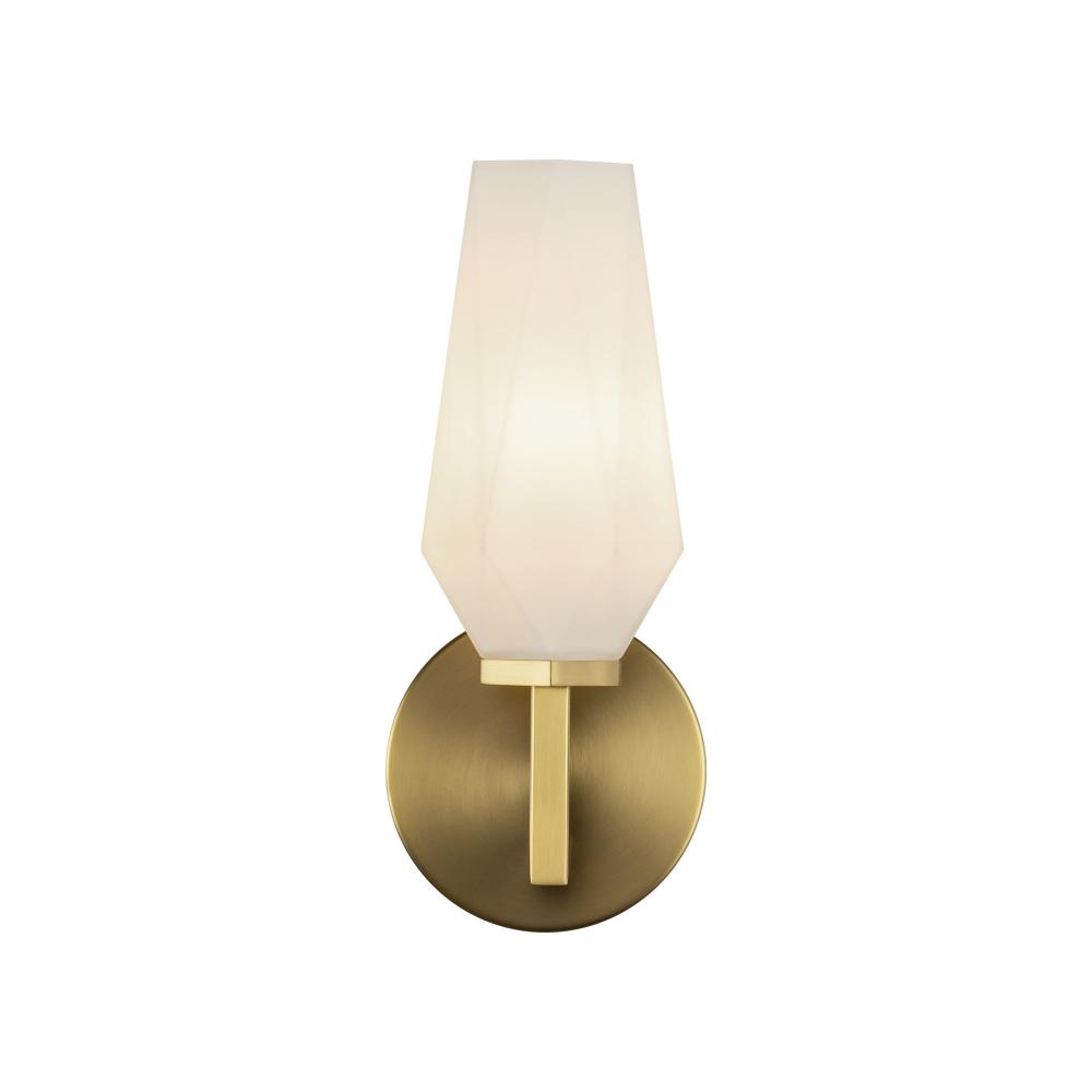 Krysta 10-in Brushed Gold/Opal Glass 1 Light Wall Vanity