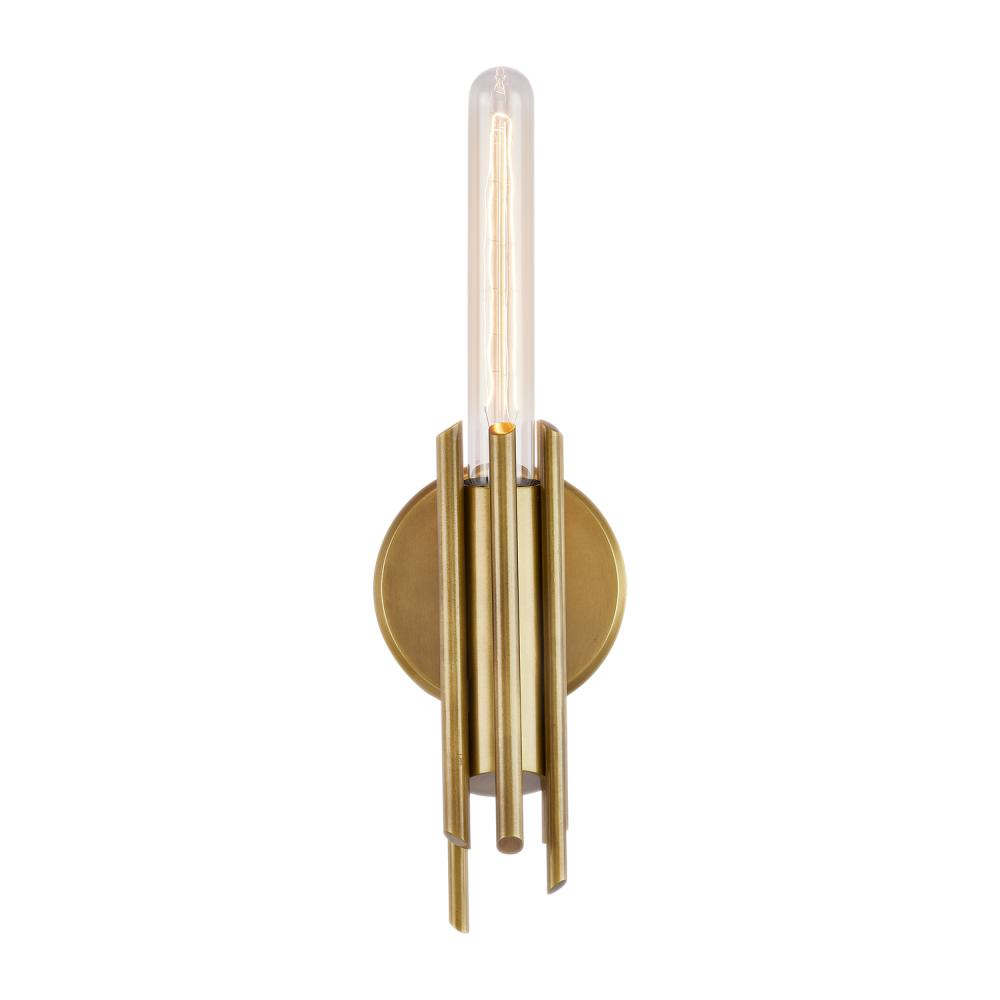 Torres 9-in Vintage Brass 1 Light Wall/Vanity