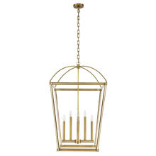 Alora Lighting PD312224VB - Manor Vintage Brass 8 Lights Pendant