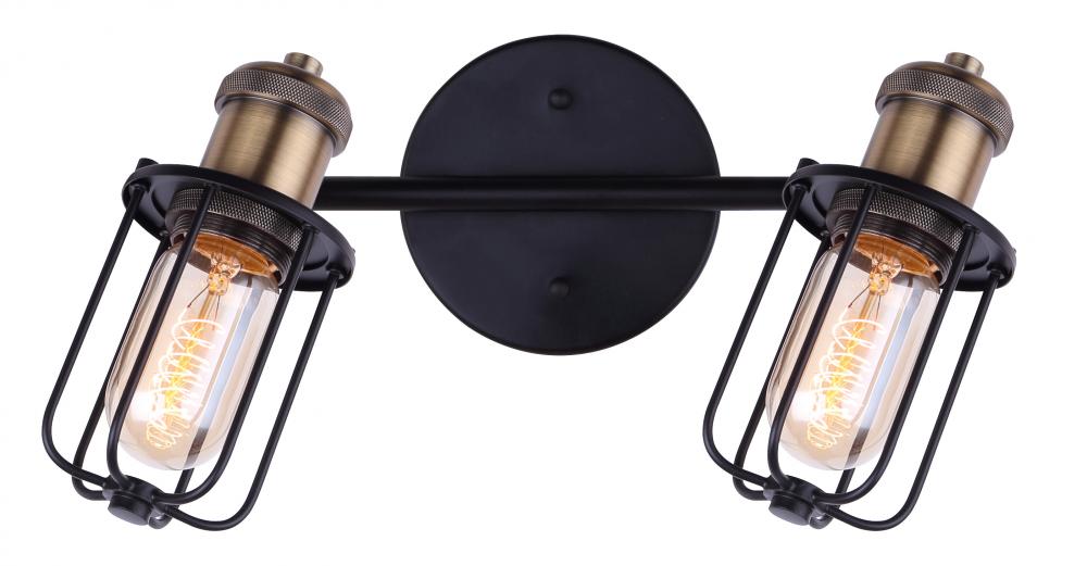 Vox 2 Light Track Lighting, Black Finish