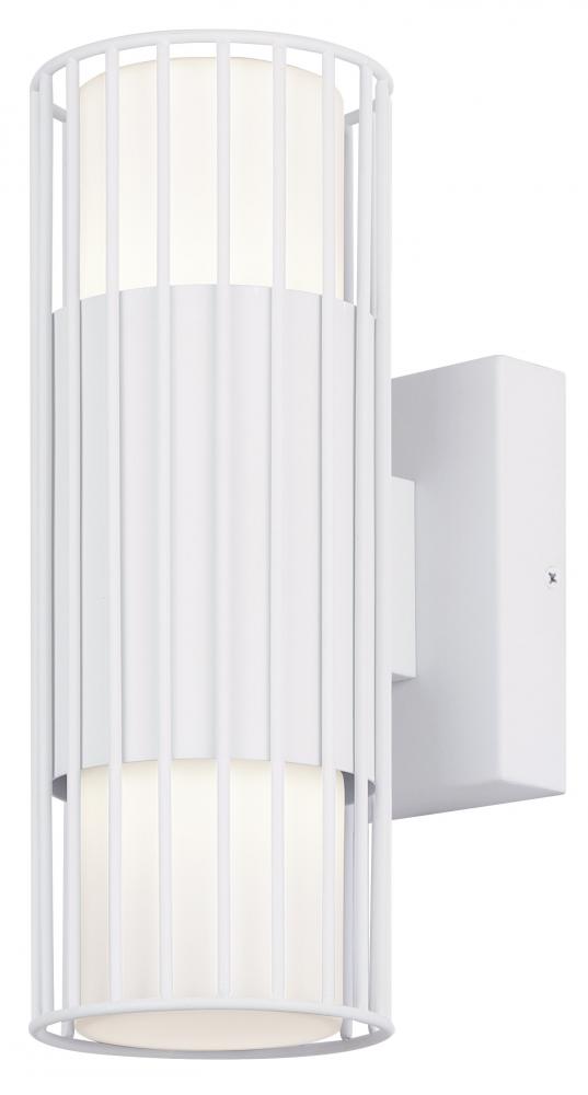 JAVON LED Integrated Outdoor Lantern Light, White Finish