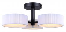 Canarm LSF288A03BK - CARMYNN 21.13 in. 3 Light Integrated LED Black Modern Semi Flush